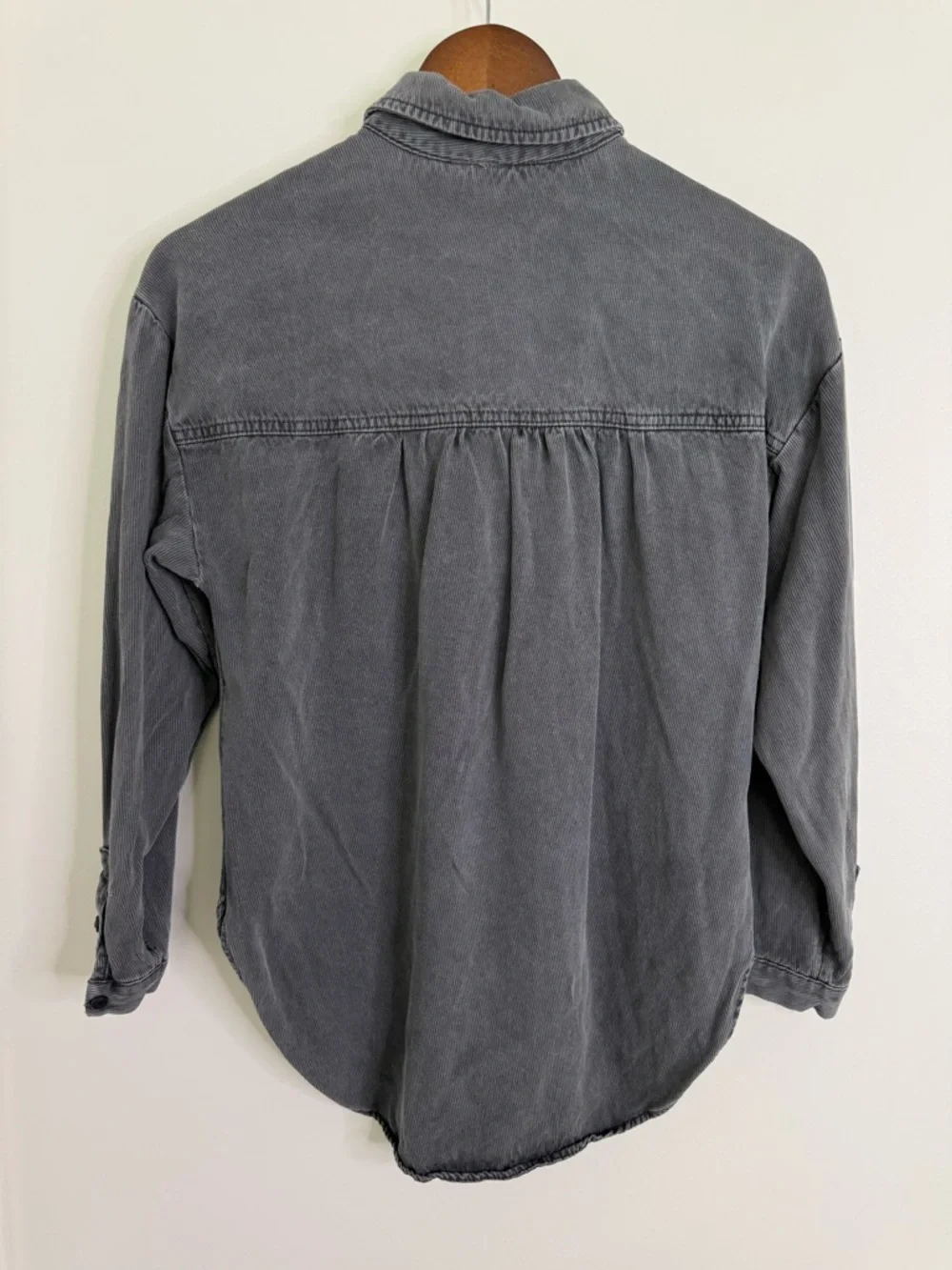Pilcro Anthropologie Grey Button Down Shirt Size XXS
